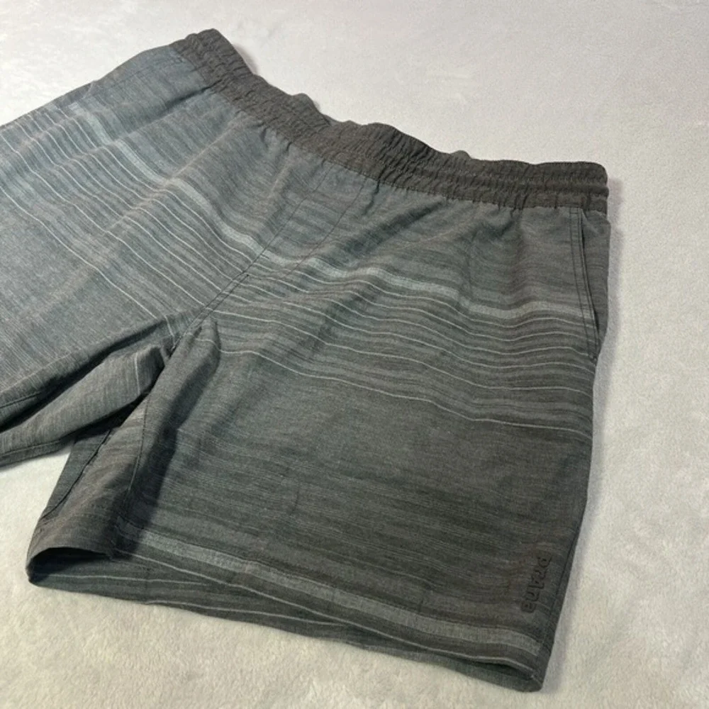 prAna Shorts Mens‎ XXL Charcoal Gray Striped Slope Short Outdoors Hiking Stretch
